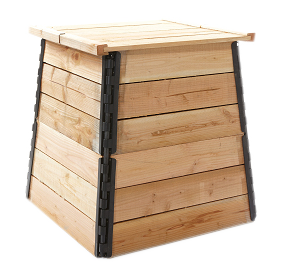 Composteur bois Douglas 19 mm avec accès direct – 80 x 75 x 100 cm
